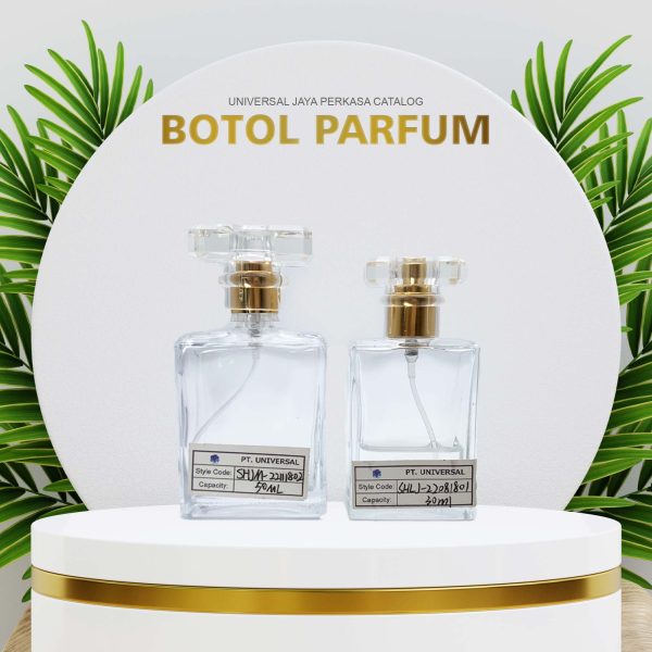 Botol Parfum Kaca Cantik Dan Elegan Dengan Serta Warna Transparan Dan