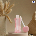 Clear Pink Square Lipstick Casing 3-5g Desain Elegan Modern Warna Transparan Nuansa Merah Muda - Image 2