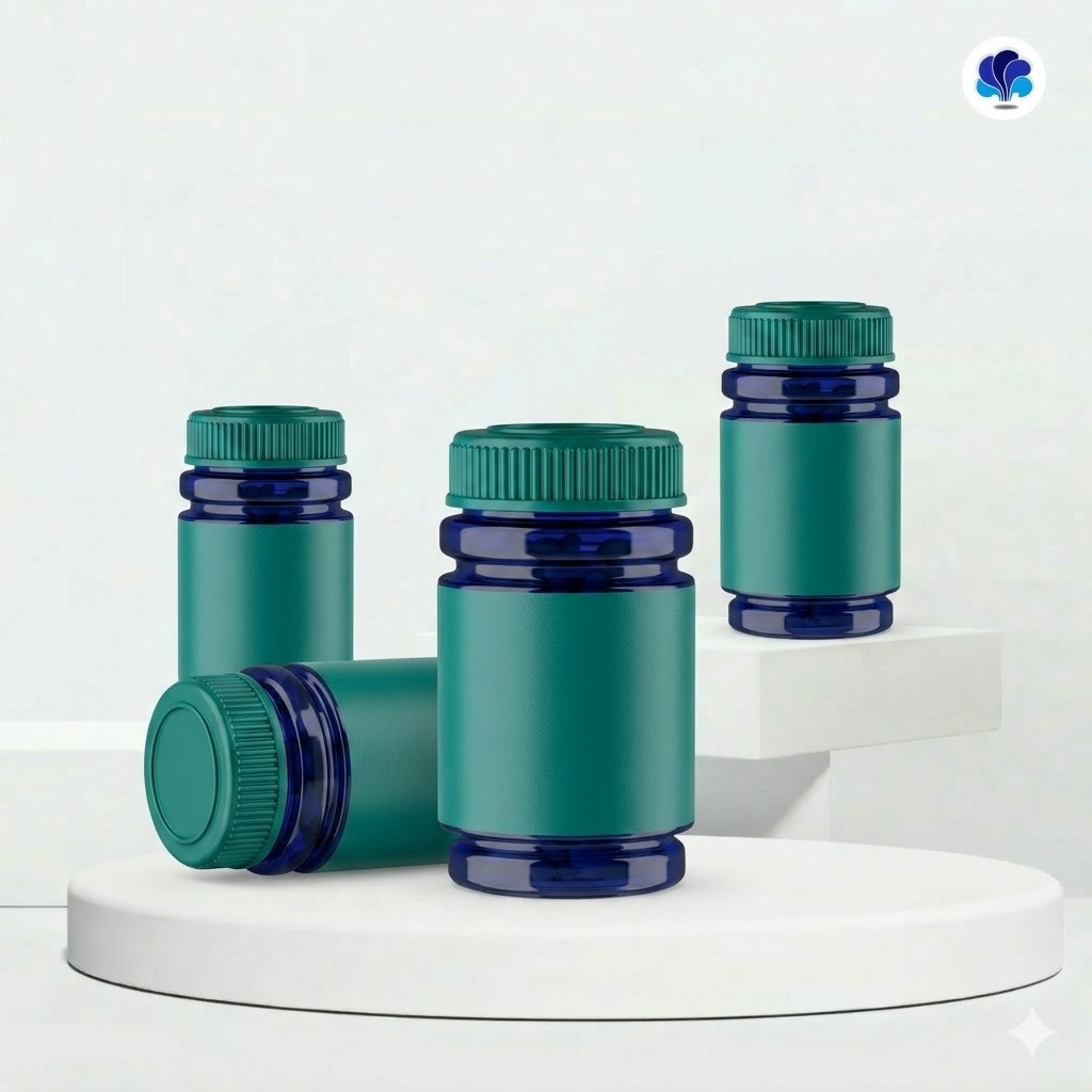 WhatsApp Image 2026-06-08 at 09.57.28 Botol Suplemen Biru Transparan Label Teal - Image 1
