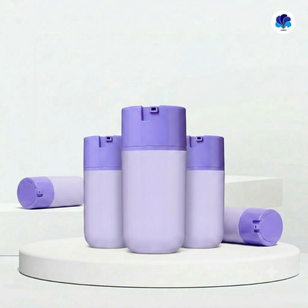 WhatsApp Image 2026-06-12 at 10.33.40 (1) Botol Skincare Twist Frosted Airless Ungu - Image 1